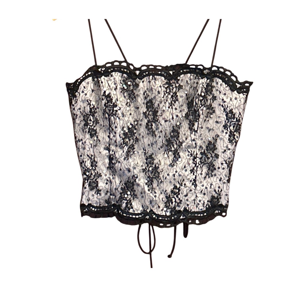 Vintage Dave & Johnny Lace Corset Top Goth Coquette Romantic Aesthetic